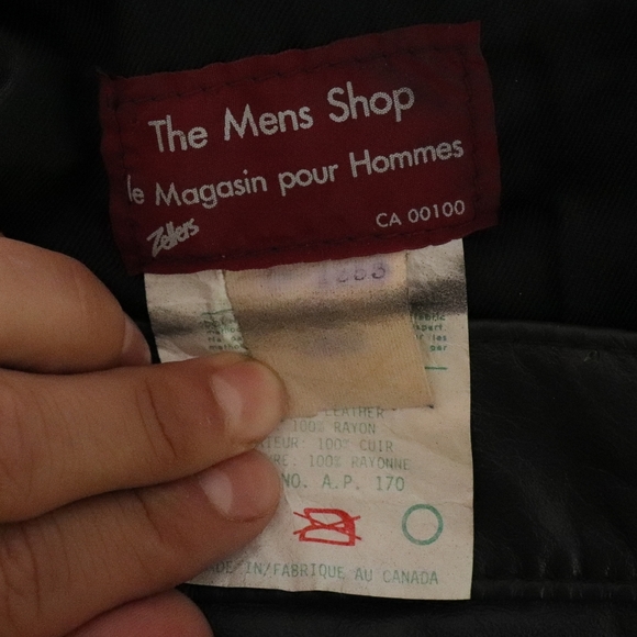 Charcoal gray vintage very high-rise leather pants - Picture 8 of 8